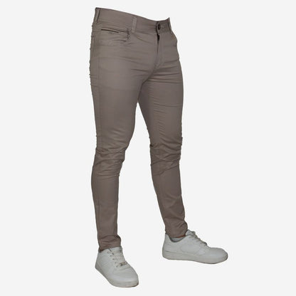 SKINNY DRILL TROUSERS - SAND