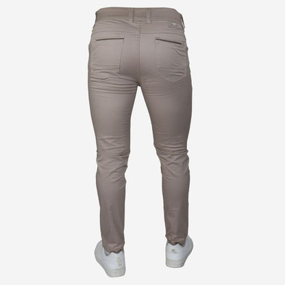 SKINNY DRILL TROUSERS - SAND