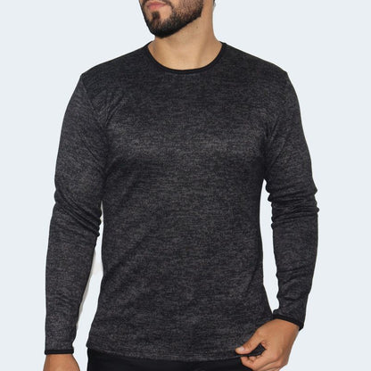Signature crew neck sweatshirt, perfect fit - BLACK