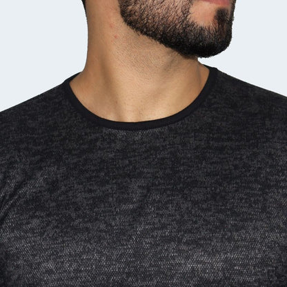 Signature crew neck sweatshirt, perfect fit - BLACK