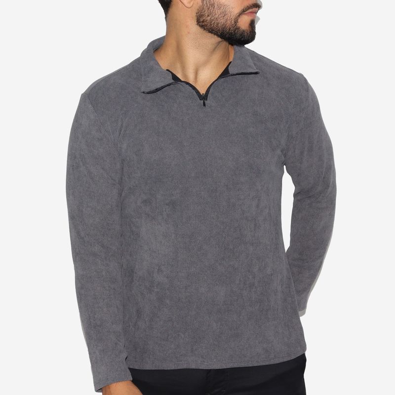 Men's Signature high-neck zip-up jacket - LEAD