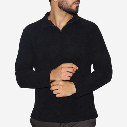 Men's Signature high-neck jacket with exclusive zipper - BLACK