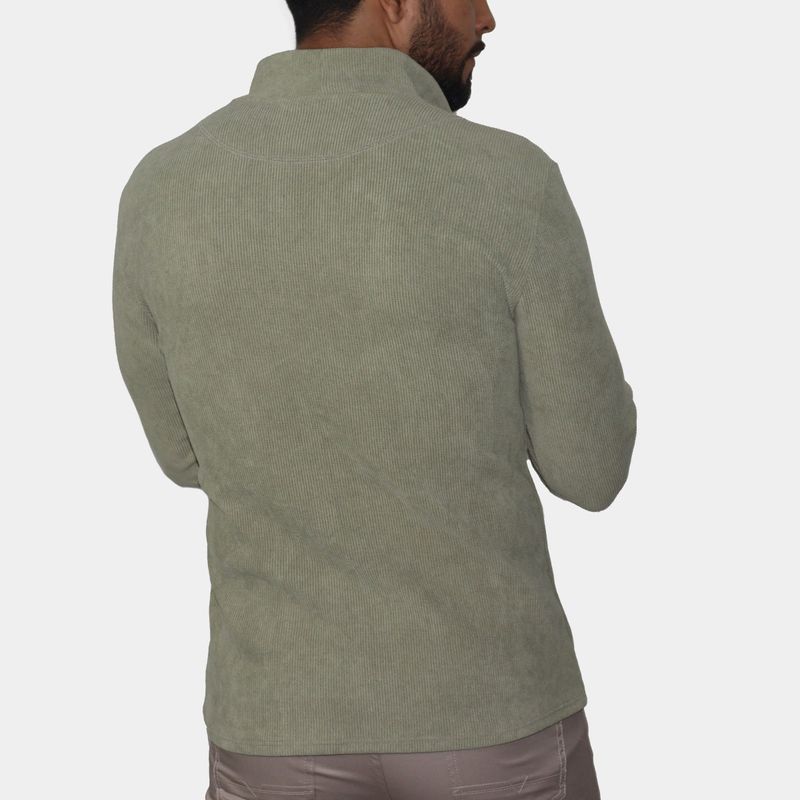 Signature high-neck men's jacket with exclusive zip - CEMENT