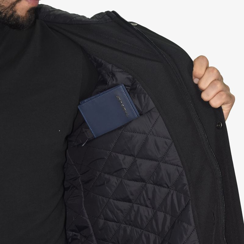 Waterproof Oversized Parka with Quilted Lining - BLACK
