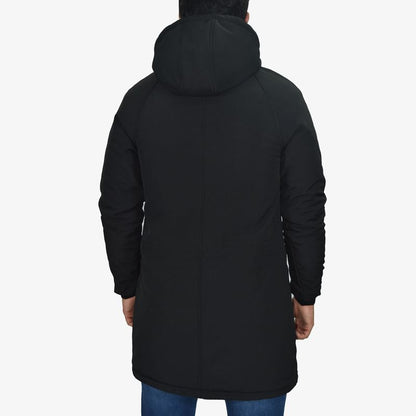 Waterproof Oversized Parka with Quilted Lining - BLACK
