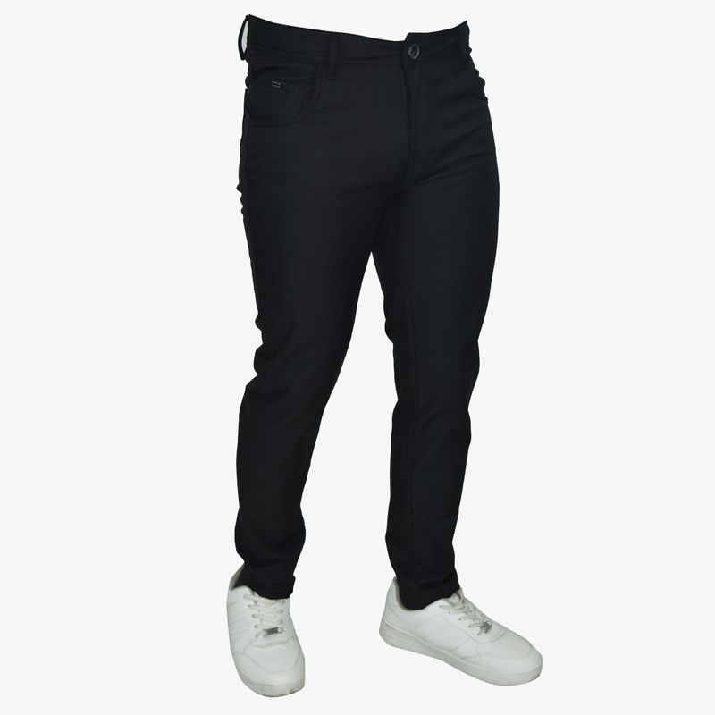 Semi-Skinny Smart Fabric Trousers – Waterproof Technological Fabric with UV Protection - BLACK