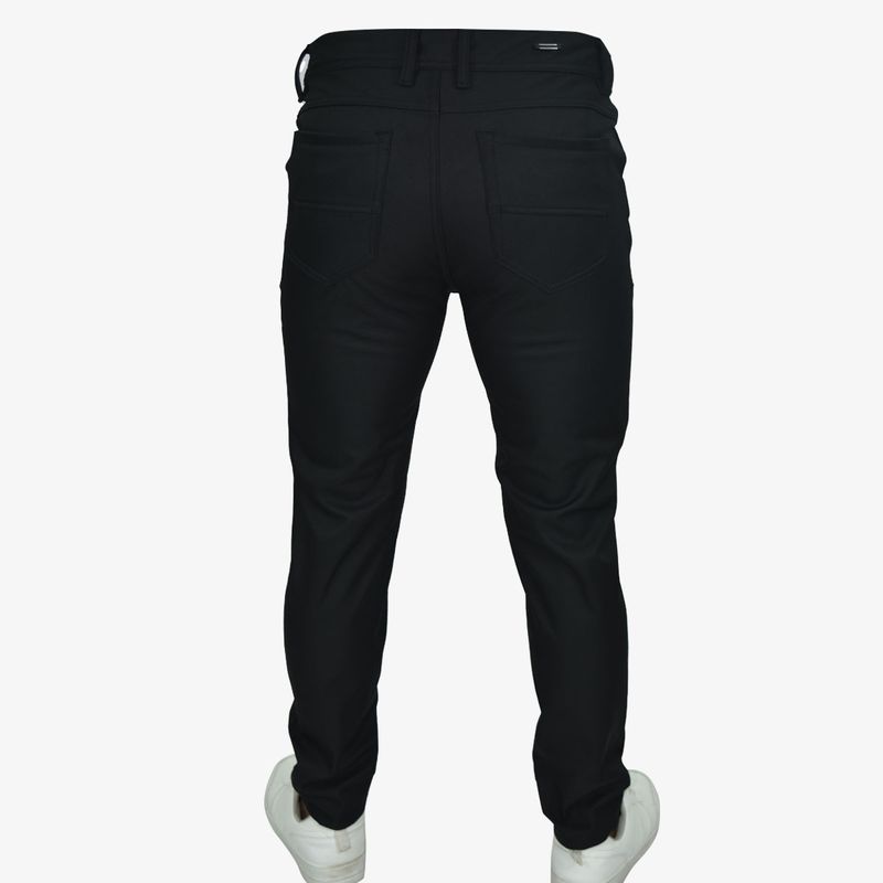 Semi-Skinny Smart Fabric Trousers – Waterproof Technological Fabric with UV Protection - BLACK