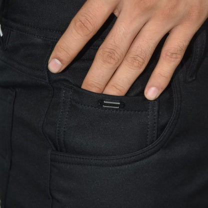 Semi-Skinny Smart Fabric Trousers – Waterproof Technological Fabric with UV Protection - BLACK