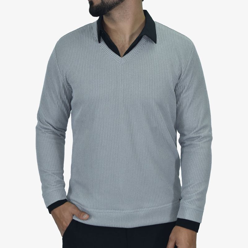 Signature V-Neck Sweater – Thermoregulating and Ultra Comfortable Fabric - LEAD