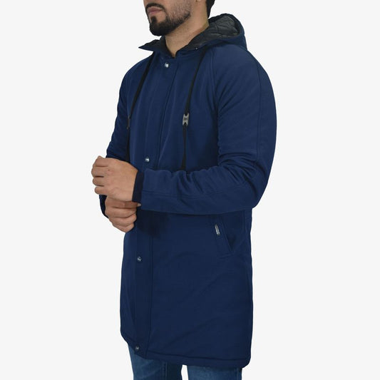 Parka Oversize Impermeable con Forro Acolchado - AZUL