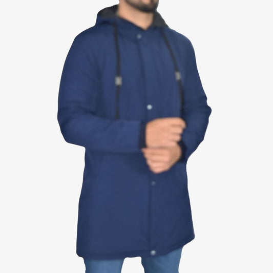 Parka Oversize Impermeable con Forro Acolchado - AZUL