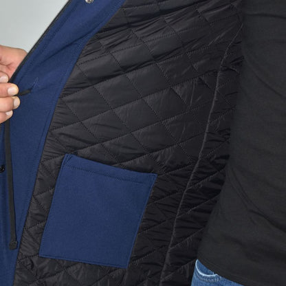 Parka Oversize Impermeable con Forro Acolchado - AZUL