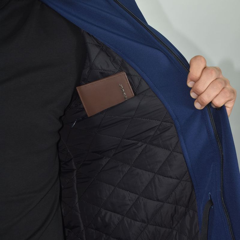 Parka Oversize Impermeable con Forro Acolchado - AZUL