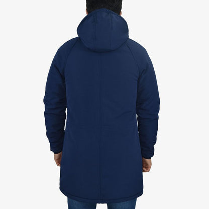 Parka Oversize Impermeable con Forro Acolchado - AZUL