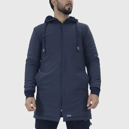 PARKA OVERSIZE IMPERMEABLE CON FORRO PELUCHE - NAVY