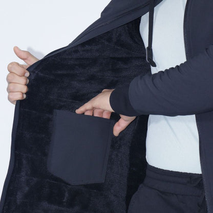 WATERPROOF OVERSIZED PARKA WITH PLUSH LINING - BLACK
