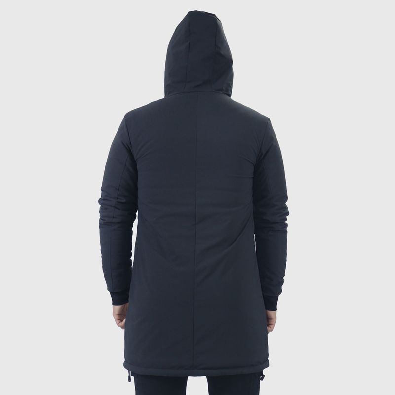 WATERPROOF OVERSIZED PARKA WITH PLUSH LINING - BLACK