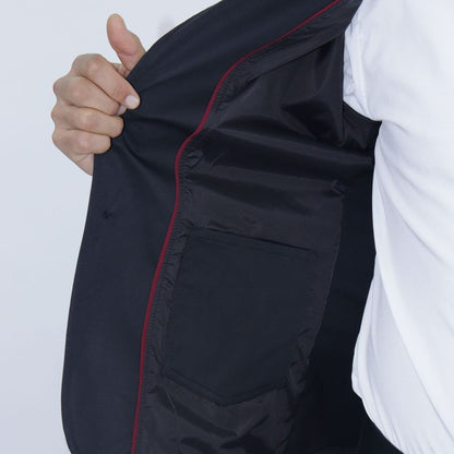 Blazer satinado Perfect Fit – Diseño minimalista con bolsillos invisibles - NEGRO