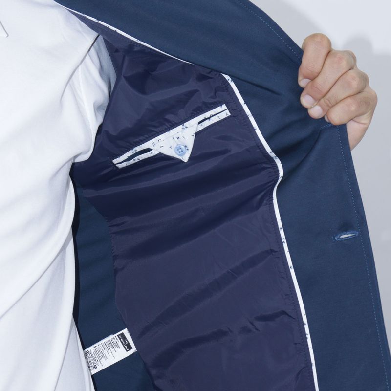 Blazer satinado Perfect Fit – Diseño minimalista con bolsillos invisibles - AZUL NOCHE
