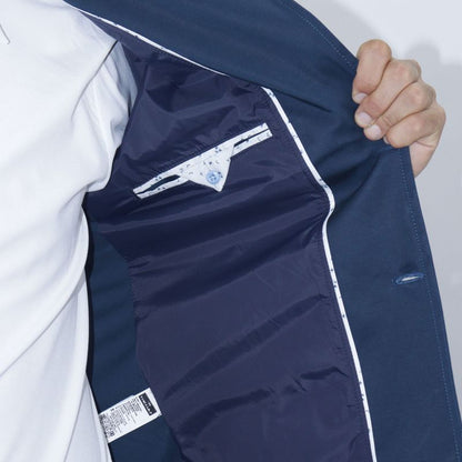 Blazer satinado Perfect Fit – Diseño minimalista con bolsillos invisibles - AZUL NOCHE