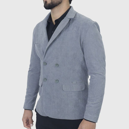Signature corduroy blazer with notched lapel Perfect Fit Lining with bison leather feel - LEAD