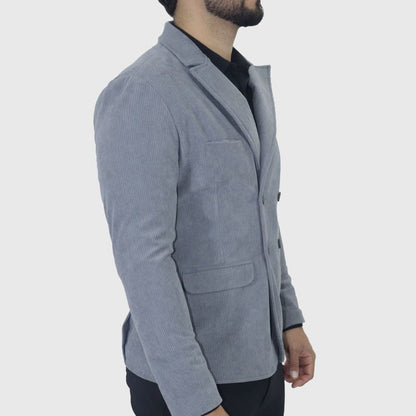 Signature corduroy blazer with notched lapel Perfect Fit Lining with bison leather feel - LEAD