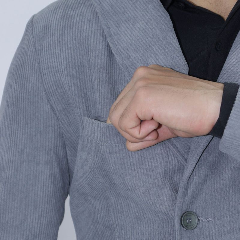 Signature corduroy blazer with notched lapel Perfect Fit Lining with bison leather feel - LEAD