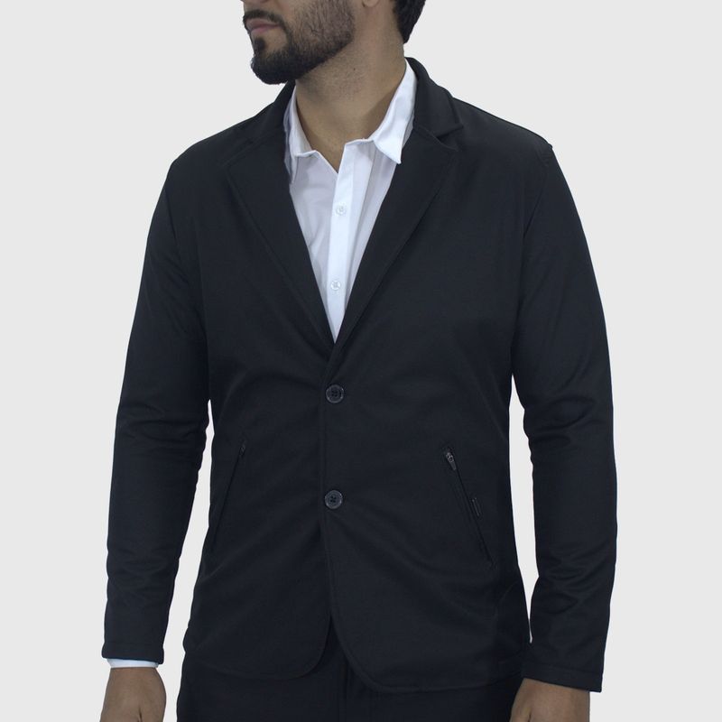 Smart Fabric Signature Waterproof Blazer | Functional Technology | Perfect Fit for Unpredictable Days - BLACK
