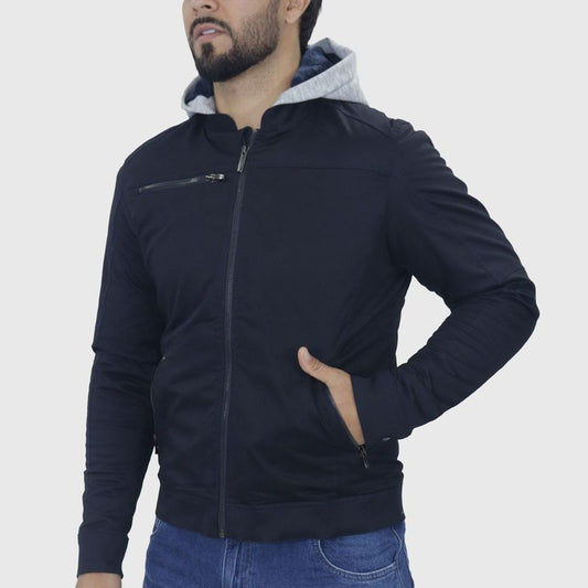 Jacket de sarga Signature | Forro térmico interior | Ajuste Perfect Fit - AZUL NOCHE