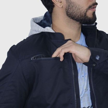 Jacket de sarga Signature | Forro térmico interior | Ajuste Perfect Fit - AZUL NOCHE