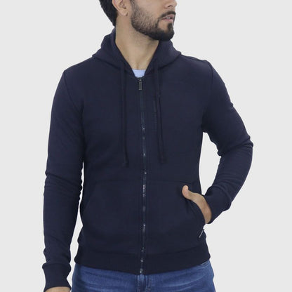 Hoodie franela Signature | Estilo urbano con abrigo térmico premium - AZUL NOCHE
