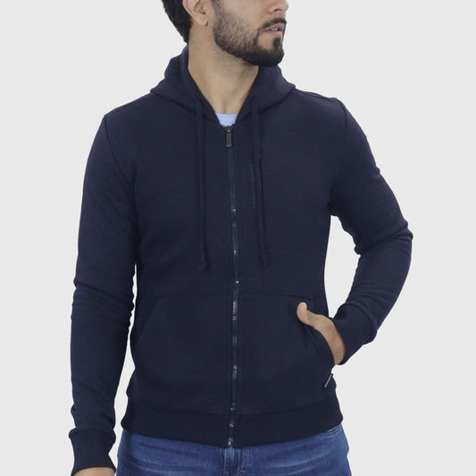 Hoodie franela Signature | Estilo urbano con abrigo térmico premium - AZUL NOCHE