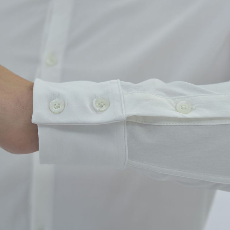 Signature Super-Flex Breathable Long-Sleeve Shirt Perfect Fit - IVORY
