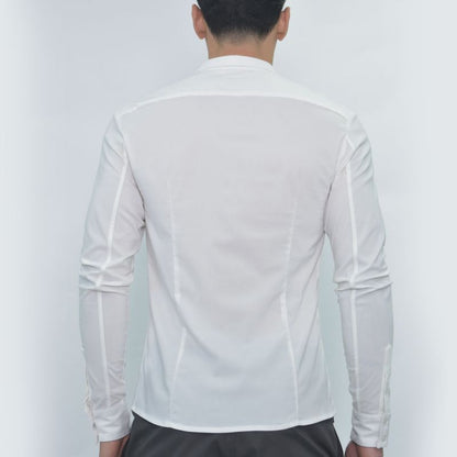 Signature Super-Flex Breathable Long-Sleeve Shirt Perfect Fit - IVORY
