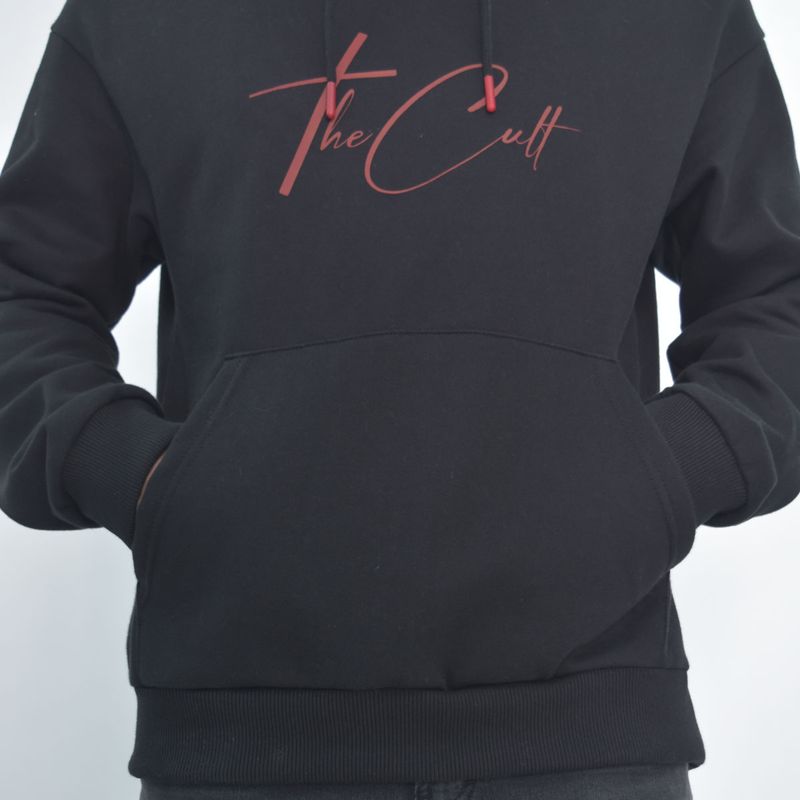 Liberty flannel hoodie Urban warmth - BLACK