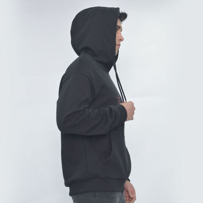 Liberty flannel hoodie Urban warmth - BLACK