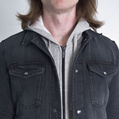 Liberty denim jacket lined with plush Urban style Perfect Fit - LEAD