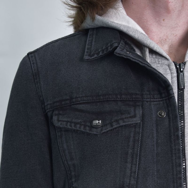 Liberty denim jacket lined with plush Urban style Perfect Fit - LEAD