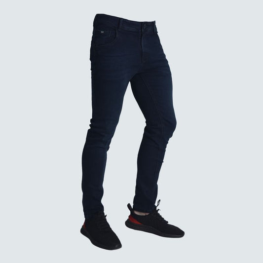Pantalon denim semipitillo Perfect Fit | Estilo relajado con estructura - ACERO
