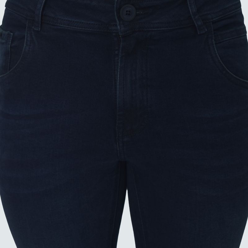 Pantalon denim semipitillo Perfect Fit | Estilo relajado con estructura - ACERO