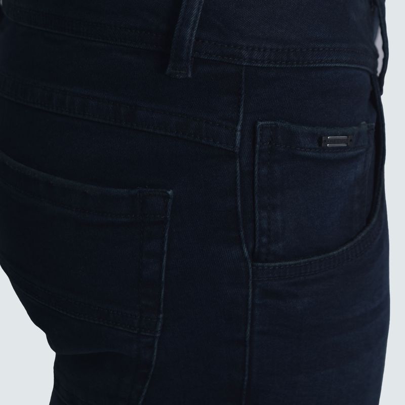 Pantalon denim semipitillo Perfect Fit | Estilo relajado con estructura - ACERO