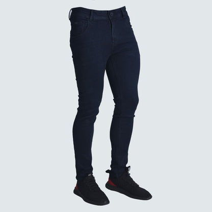 Pantalon denim pitillo Perfect Fit Confort y estilo estructurado - ACERO