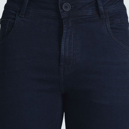 Pantalon denim pitillo Perfect Fit Confort y estilo estructurado - ACERO