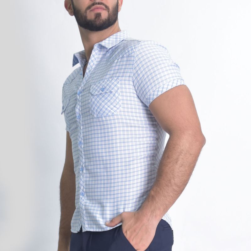 Plaid shirt - Short sleeve - Modern Western style - Perfect Fit