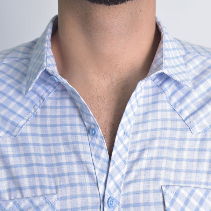 Plaid shirt - Short sleeve - Modern Western style - Perfect Fit