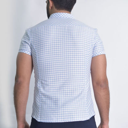Plaid shirt - Short sleeve - Modern Western style - Perfect Fit