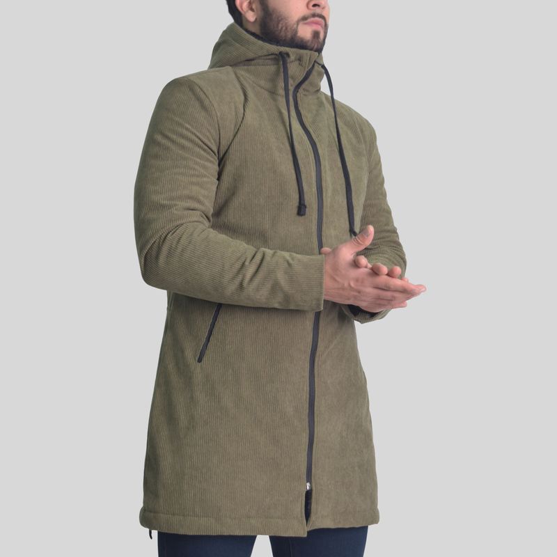 Parka corduroy premium Forro peluche Perfect Fit - VERDE