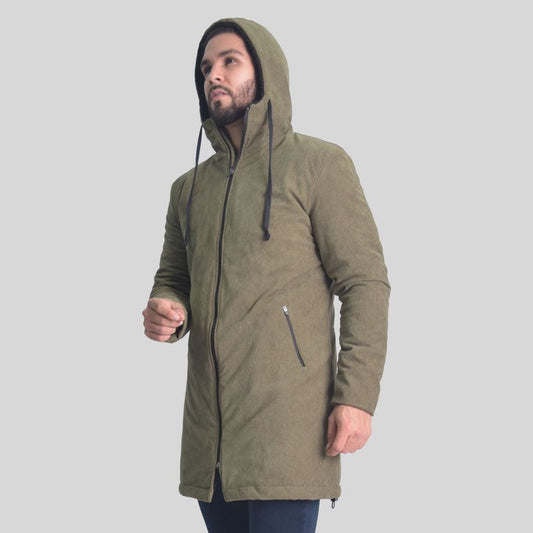 Parka corduroy premium Forro peluche Perfect Fit - VERDE