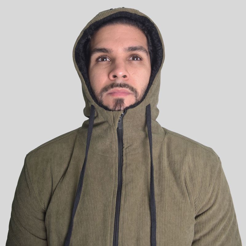 Parka corduroy premium Forro peluche Perfect Fit - VERDE