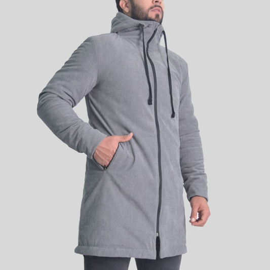 Parka corduroy premium Forro peluche Perfect Fit - PLOMO